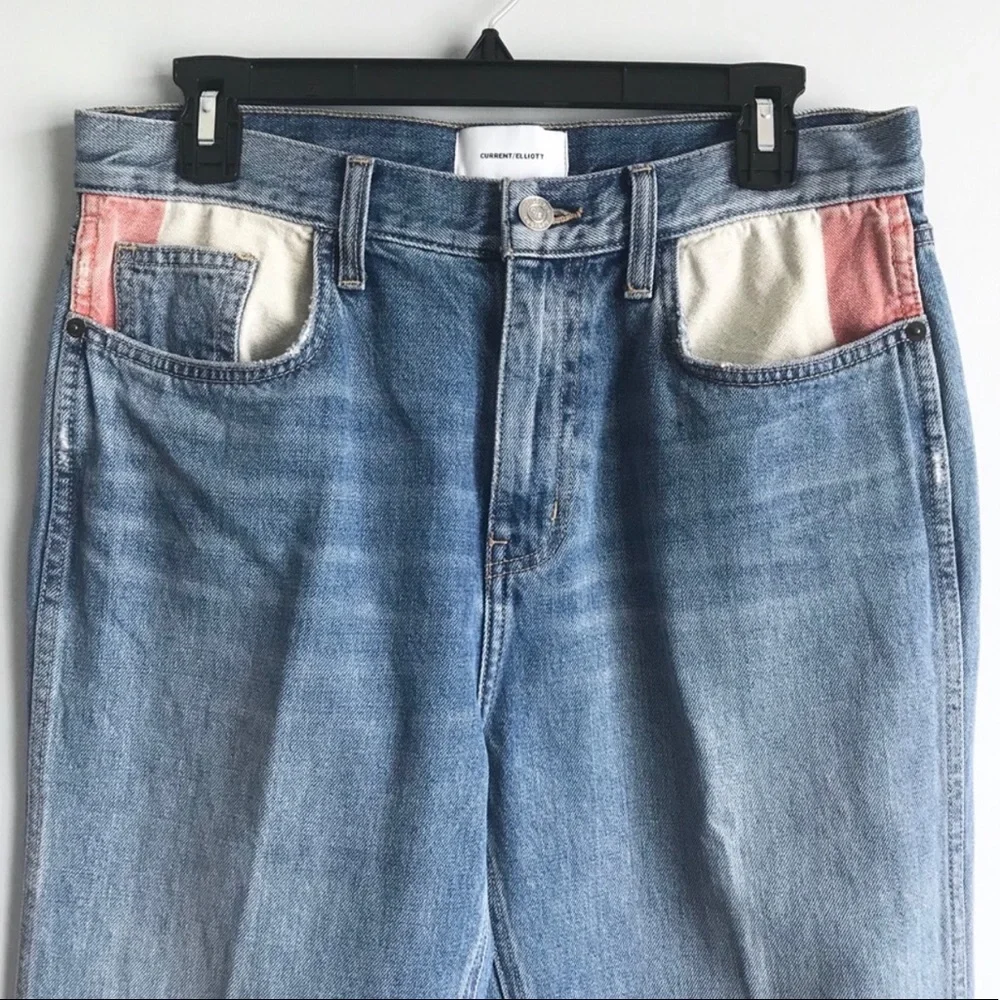 NWT Current Elliott Vanessa Crop Straight Jeans